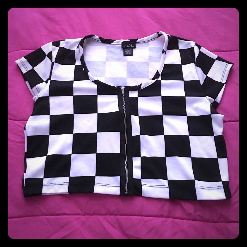 Checkered crop top